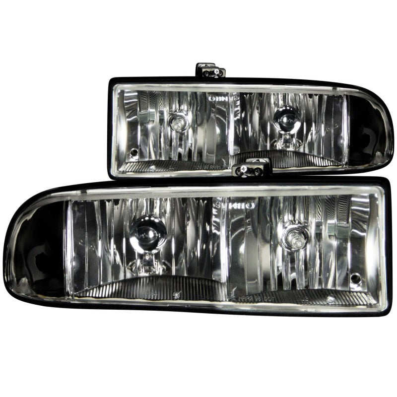 Anzo 1998-2005 Chevrolet S-10 Crystal Headlights Black 111156 Photo - Primary