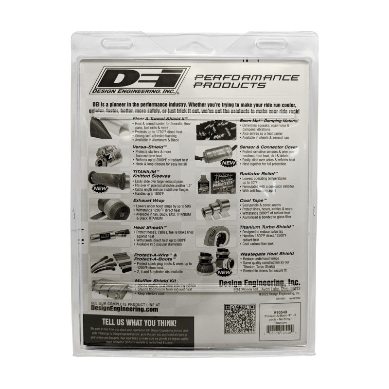 DEI Protect-A-Boot - 8in - 6-pack - No Ring - Titanium 10540 10540 Photo - Unmounted