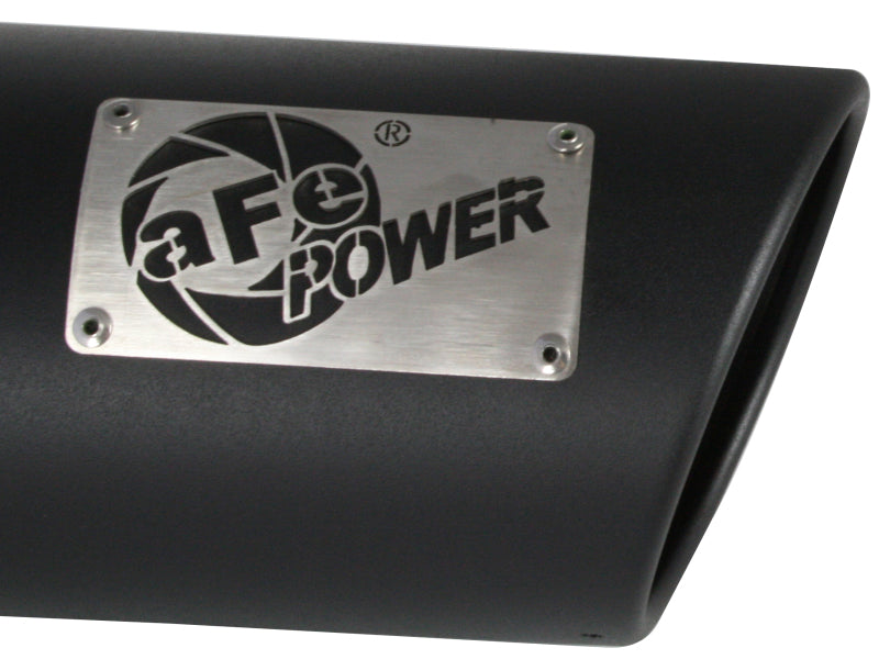 aFe MACH Force-Xp 4in 409 Stainless Steel Exhaust Tip: 4 In x 5 Out x 12L 49T40501-B12 Photo - Unmounted