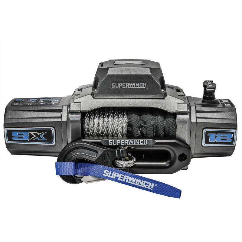 Superwinch 12000 LBS 12 VDC 3/8in x 80ft Synthetic Rope SX 12000SR Winch - Graphite 1712201 1712201 Photo - Primary