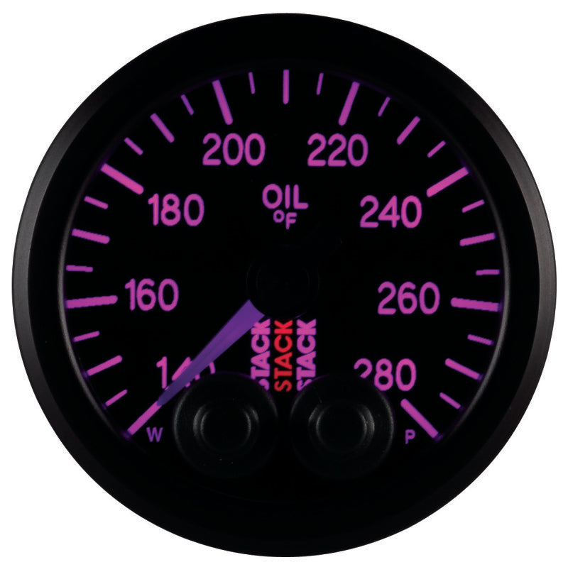 Autometer Oil Temp, Pro-control, 52mm, Blk, 140-280 °f, Stepper Motor, 1/8" Nptf ST3510 User 9