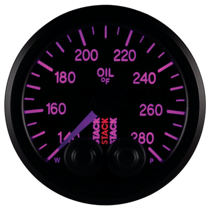 Autometer Oil Temp, Pro-control, 52mm, Blk, 140-280 °f, Stepper Motor, 1/8" Nptf ST3510 User 9