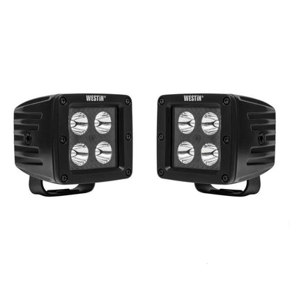 Westin HyperQ LED Auxiliary Lights 3in x 3in cube 20w Flood - Black 09-12205B-PR 09-12205B-PR Photo - Primary