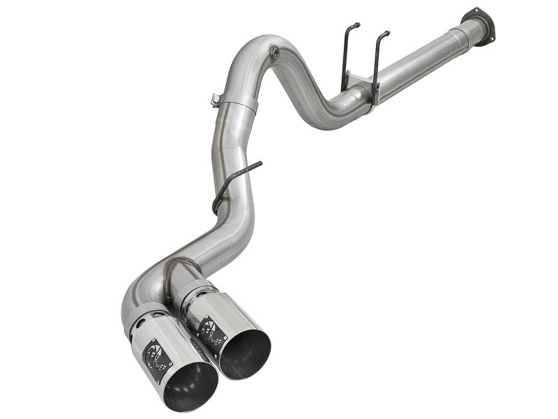 aFe Power 15-16 Ford F250/F350 6.7L Diesel Rebel XD 4in 409 SS DPF-Back Exhaust System - Pol Tips 49-43121-P 49-43121-P Photo - Primary