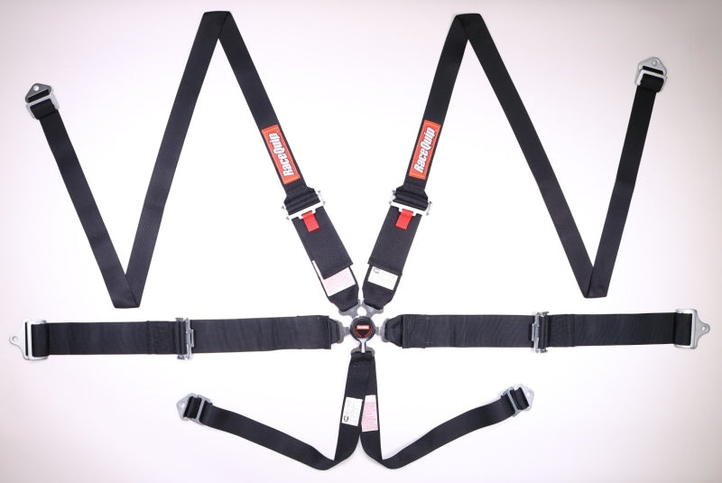 Racequip SFI Camlock 6PT Pull Up Lap HNR Belt - Black 747007 Photo - Primary