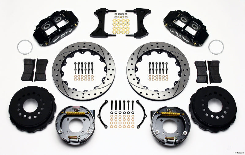 Wilwood FNSL4R Rear P-Brk Kit, 12.88", Drilled, Chevy 12 Bolt w/ C-Clips 140-10908-D Photo - Primary