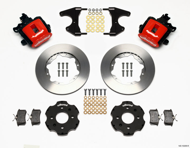 Wilwood Combination Parking Brake Rear Kit 11.00in Red Civic / Integra Drum 2.46 Hub Offset 140-10208-R 140-10208-R Photo - Primary