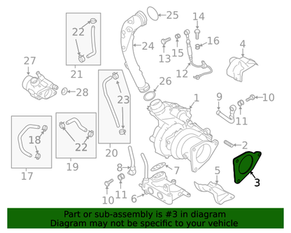 PLM Subaru FA24 Turbo to J-Pipe Gasket 2022+ WRX VB 44616AA320 *Discontinued