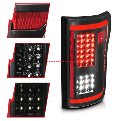 Anzo Ford F-150 15-17 L.E.D Tail Lights G2 Black 311285 Photo - Close Up