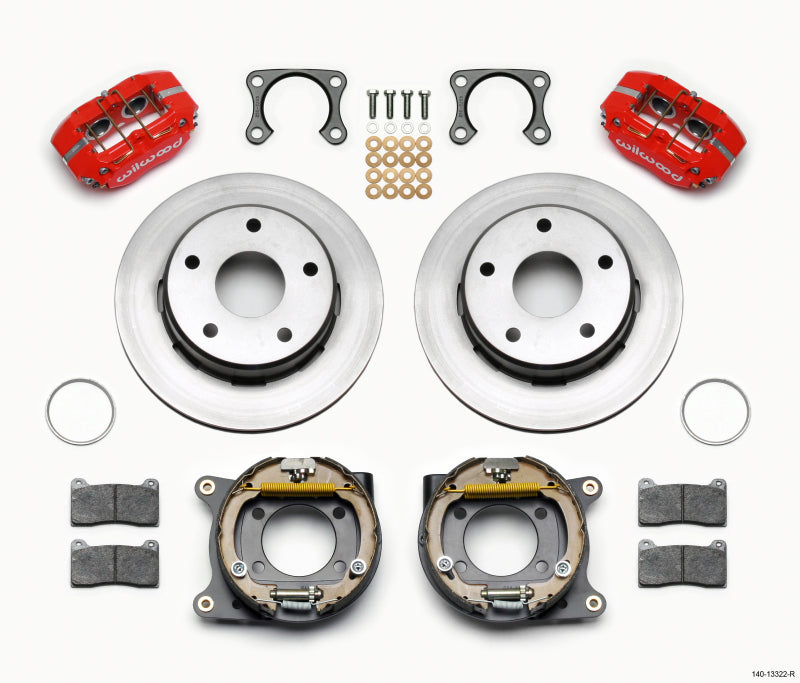 Wilwood Dynapro Lug Mount P/S Park Brake Kit Red Big Ford 2.36in Off Bronco 5 x 5.50 140-13322-R 140-13322-R Photo - Primary