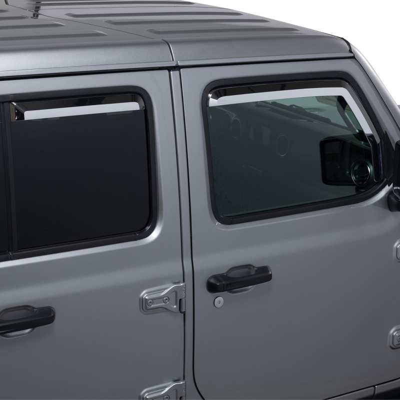Putco 20-21 Jeep Gladiator JT/JL Element Chrome Window Visors (Set of 4) 480221 480221 Photo - Primary