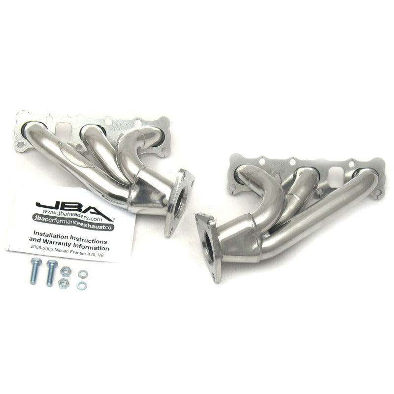 JBA 04-15 Nissan 4.0L V6 1-5/8in Primary Silver Ctd Cat4Ward Header 1410SJS 1410SJS Photo - Primary