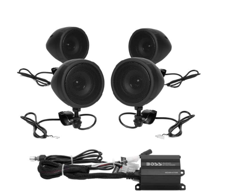 Boss Audio Systems Motorcycle Speaker Amplifier/ Bluetooth/ 3in Speakers 2 Pair- Black MCBK470B MCBK470B User 1