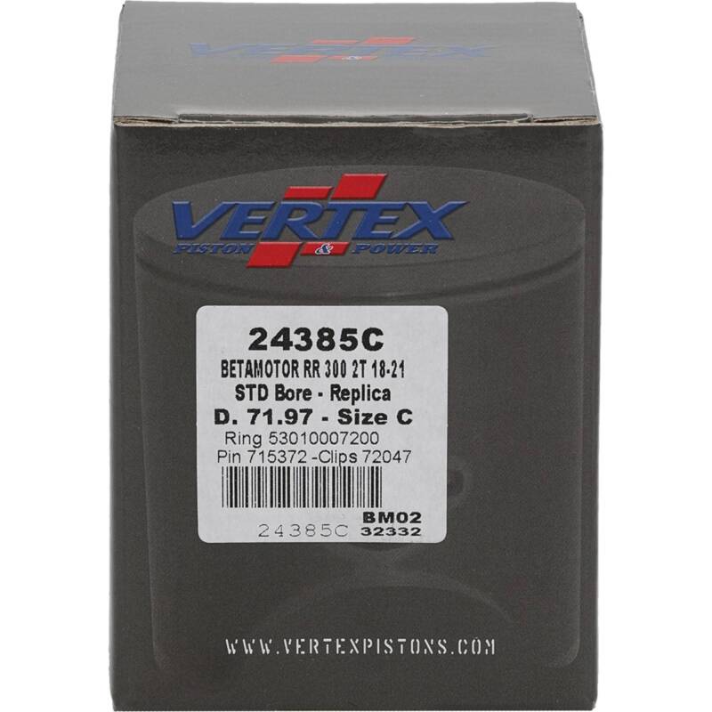 Vertex Pistons Vertex Piston 18-21 Beta RR 2T 300 300cc Cast Replica Piston Kit 24385C 24385C Photo - Primary