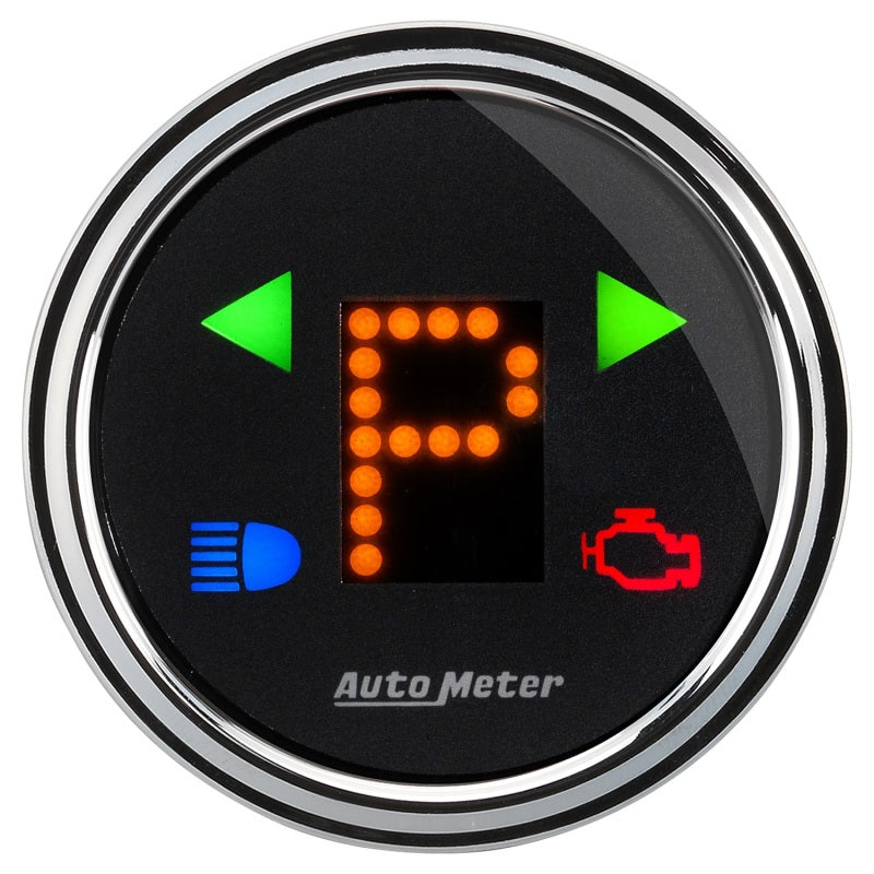 Autometer Designer 2-1/16in Chrome Domed Lens Black Dial PRNDL Gauge 1460 1460 User 2
