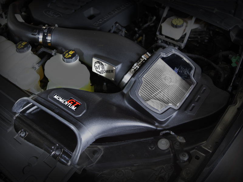 aFe POWER Momentum GT Pro Dry S Intake System 21-22 Ford F-150 V6-3.5L (tt) PowerBoost 50-70099D 50-70099D Photo - Mounted