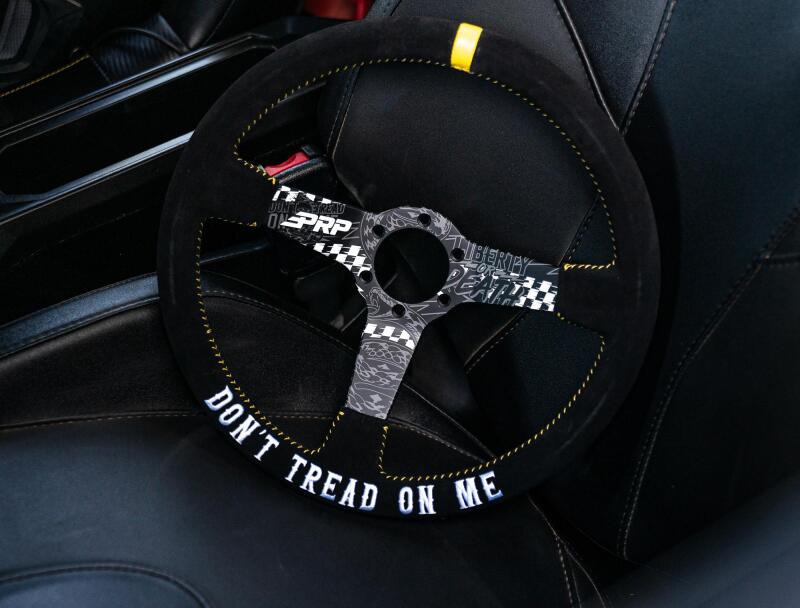 PRP Seats PRP Deep Dish Suede Steering Wheel - Dont Tread on Me G249-TR G249-TR Photo - Close Up
