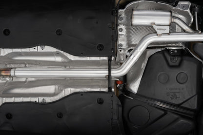 MBRP 2022 VW Golf GTI MK8 T304 SS 3in Cat-Back Exhaust 2.5in Dual Split Rear w/ Carbon Fiber Tips S46173CF S46173CF Photo - Mounted