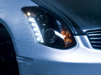 Spyder Infiniti G35 03-07 2DR Projector Halogen - LED Halo DRL Blk High H4 PRO-YD-IG35032D-DRL-BK 5011060 5011060 User 1