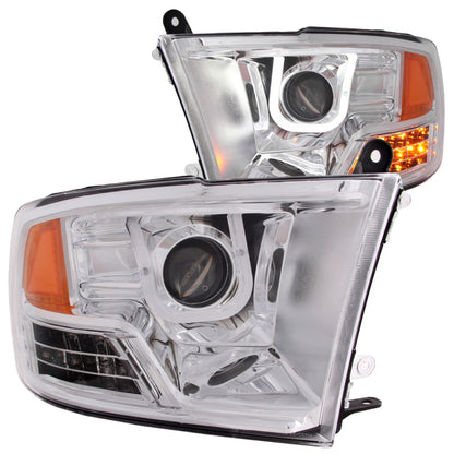 Anzo 2009-2016 Dodge Ram 1500 Projector Headlights w/ U-Bar Chrome 111269 Photo - Primary