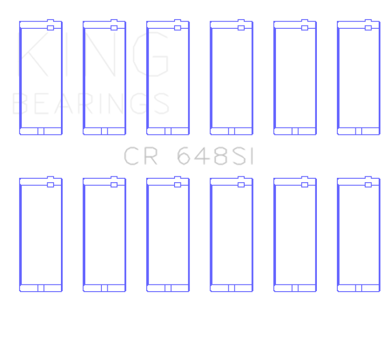 King Engine Bearings King Jeep 232CI/242CI/248CI / Rambler 232CI (Size .030) Connecting Rod Bearing Set CR648SI030 CR648SI030 Photo - Primary