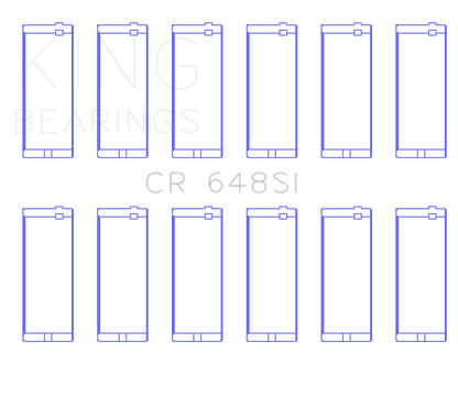King Engine Bearings King Jeep 232CI/242CI/248CI / Rambler 232CI (Size .030) Connecting Rod Bearing Set CR648SI030 CR648SI030 Photo - Primary