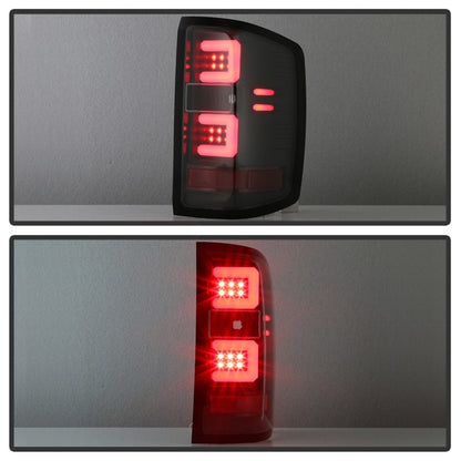SPYDER Chevy 1500 14-16 Light Bar LED Tail Lights All Blk ALT-YD-CS14-LBLED-BKV2 5085856 5085856 Photo - Unmounted