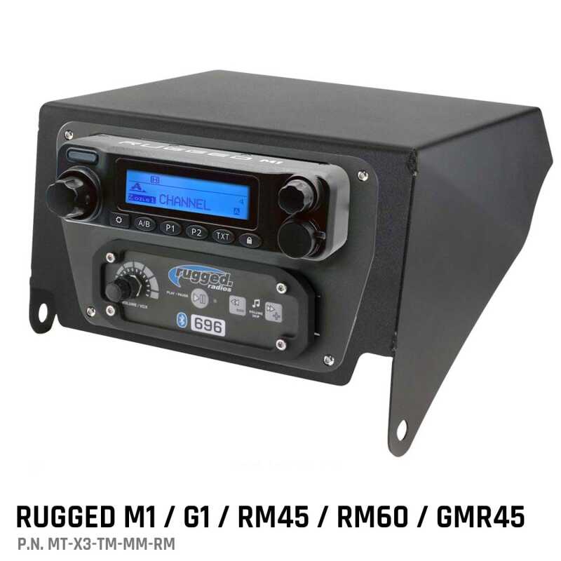 Rugged Radios Can-Am X3 Multi-Mount Kit - Top Mount - Rugged M1/G1/RM45/RM60/GMR45 MT-X3-TM-MM-RM MT-X3-TM-MM-RM Photo - Primary