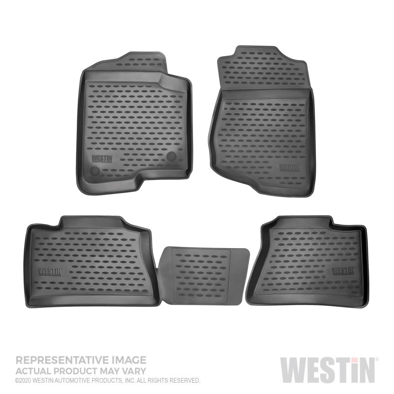 Westin 19-20 Ram 1500 Quad Cab Profile Floor Liners Front and 2nd Row - Black 74-35-51004 74-35-51004 Photo - Primary