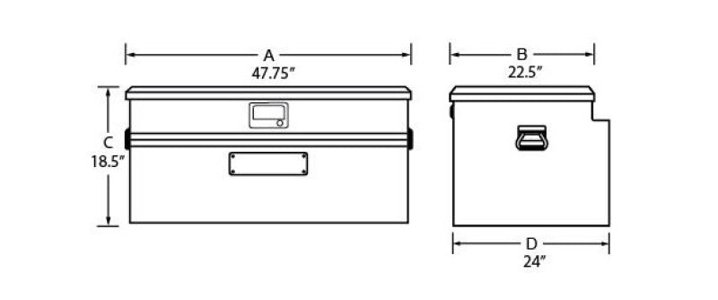 Tradesman Aluminum Flush Mount Truck Tool Box Full/Wide (48in.) - Black 79447WB 79447WB User 1