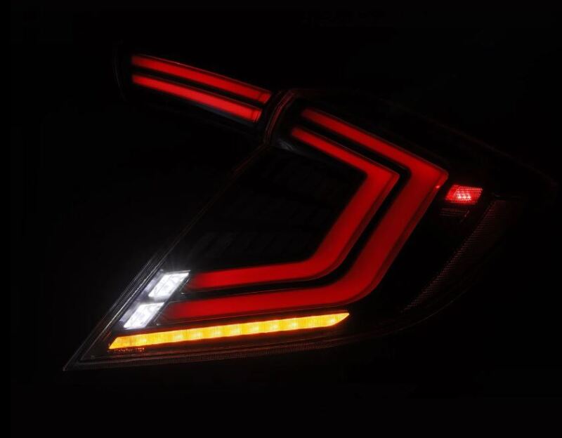 AlphaRex 16-21 Honda Civic Hatchback / Type-R FK8 Nova-Series LED Tail Lights (Pair) - Black 676020 676020 User 2