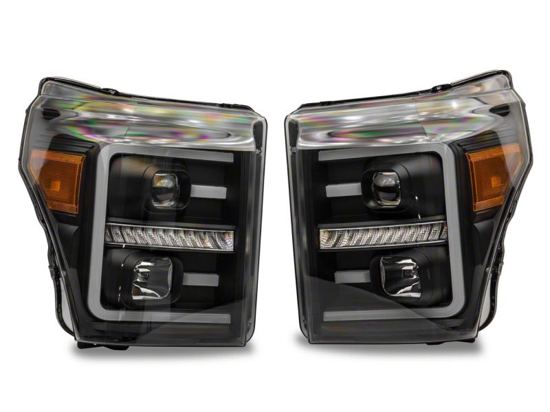 Raxiom 11-16 Ford F-250 Super Duty LED Projector Headlights - Blk Housing (Clear Lens) SD3620 SD3620 Photo - Close Up