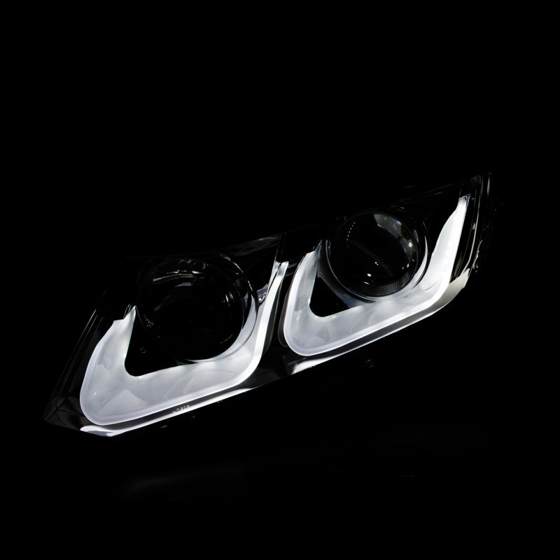 Anzo 2012-2015 Honda Civic Projector Headlights w/ U-Bar Black 121479 Photo - Mounted