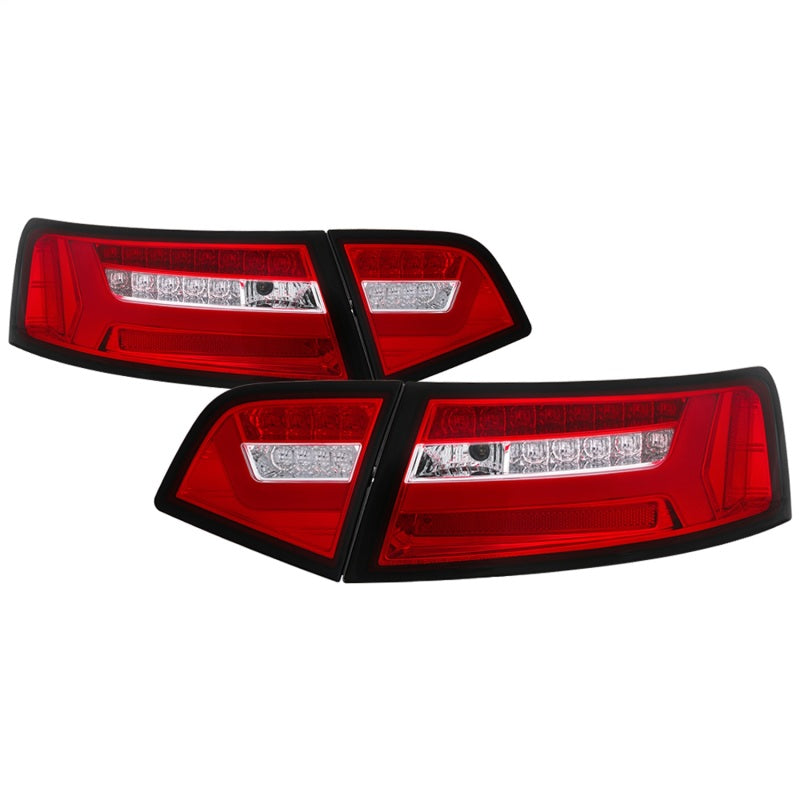 Spyder 09-12 Audi A6 LED Tail Lights - Red Clear (ALT-YD-AA609-LED-RC) 5085191 5085191 Photo - Primary