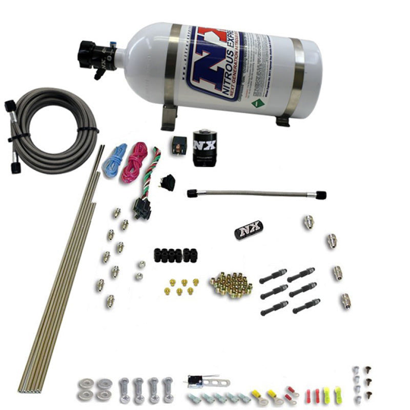 Nitrous Express 6 Cyl Dry Direct Port Nitrous Kit w/ 10lb Bottle 93066-10 93066-10 Photo - Primary