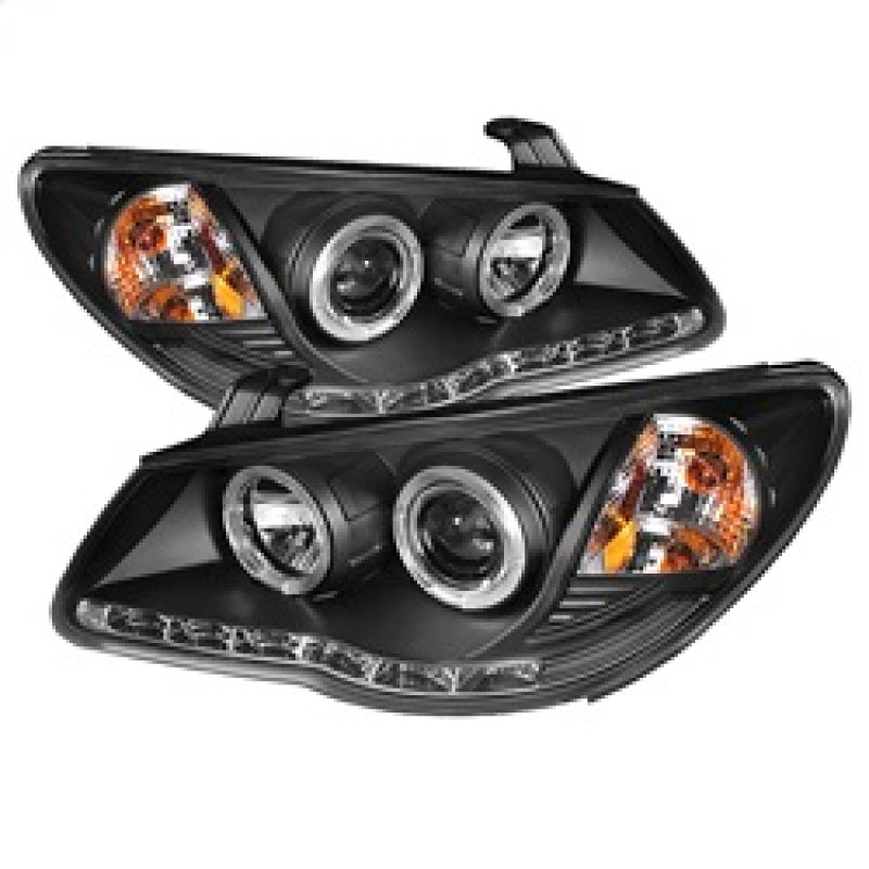 Spyder Hyundai Elantra 07-10 Projector Headlights LED Halo DRL Blk PRO-YD-HYELAN07-DRL-BK 5070241 5070241 Photo - Primary