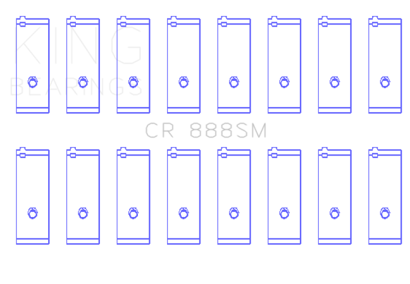 King Engine Bearings Toyota 1Uz-Fe/2Uz-Fe/3Uz-Fe (Size +0.50mm) Connecting Rod Bearing Set CR888SM0.5 CR888SM0.5 Photo - Primary