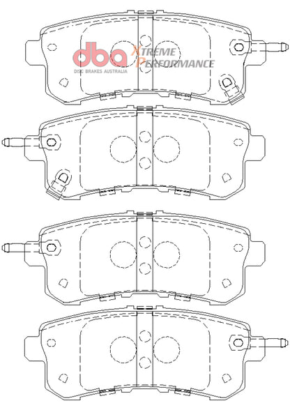 DBA 11-13 Infiniti QX56 (Rear Rotor) XP Performance Rear Brake Pads DB2244XP DB2244XP Photo - out of package
