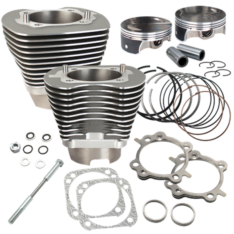 S&S Cycle 07-17 BT 117in Big Bore Cylinder Kit - Stone Gray 910-0474 910-0474 User 1