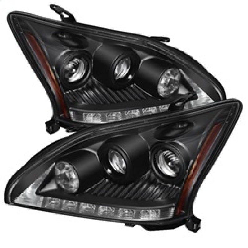 Spyder Lexus RX330 2004-2006 Projector Headlights Halogen Model- DRL LED Blk PRO-YD-LRX35004-DRL-BK 5076779 5076779 Photo - Primary