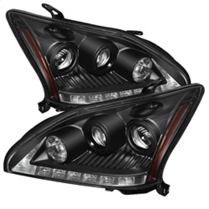 Spyder Lexus RX330 2004-2006 Projector Headlights Halogen Model- DRL LED Blk PRO-YD-LRX35004-DRL-BK 5076779 5076779 Photo - Primary