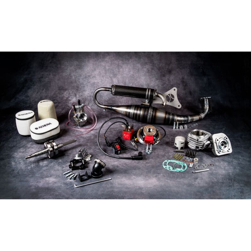 Athena CPI Popcorn 50 Big Bore Cylinder Kit Bore 47.6mm Bore 70cc 10mm Pin Bore Flat Head Piston P400485100098 P400485100098 Photo - Primary