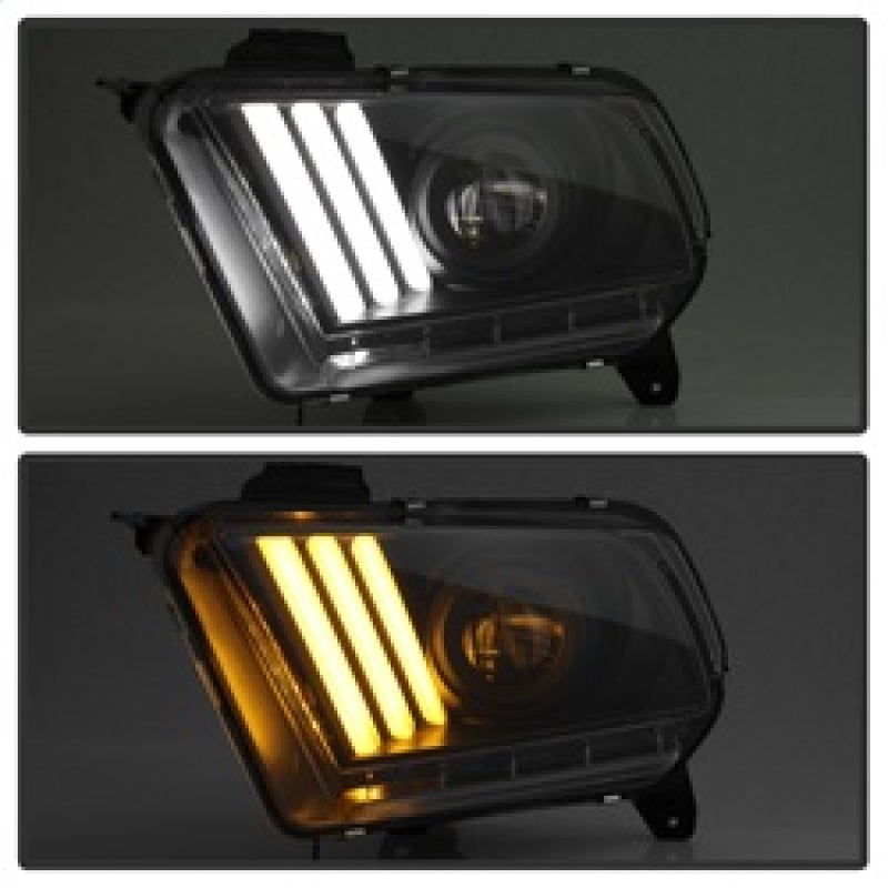 Spyder 10-13 Ford Mustang - Halogen - Projector Headlights - LED Signals -Black (PRO-YD-FM2010V2-BK) 5085429 5085429 Photo - Unmounted