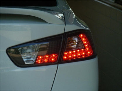 Spyder Mitsubishi Lancer/Evolution X 08-14 LED Tail Lights Smke ALT-YD-MITEVO1008-LED-SM 5030399 5030399 Photo - Mounted