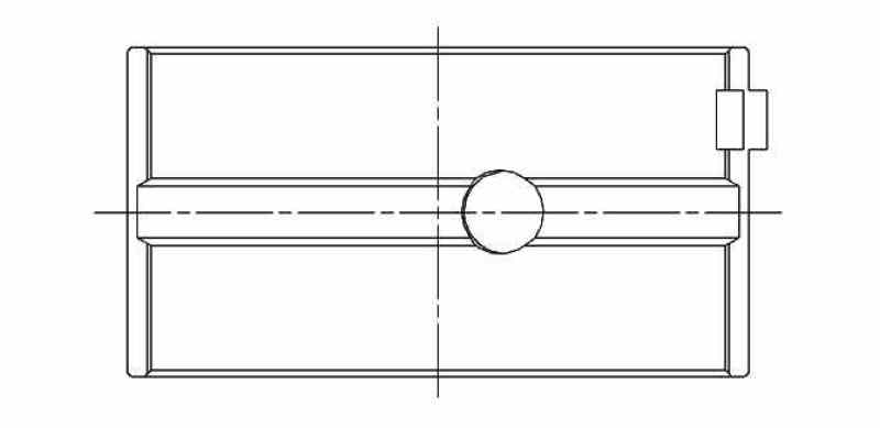 ACL BMC Mini Inline 4 (up to 1983) Standard High Performance w/ Extra Oil Clearance Main Bearing 3M2203HX-STD 3M2203HX-STD Technical Drawing