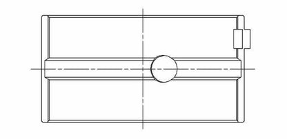 ACL BMC Mini Inline 4 (up to 1983) Standard High Performance w/ Extra Oil Clearance Main Bearing 3M2203HX-STD 3M2203HX-STD Technical Drawing