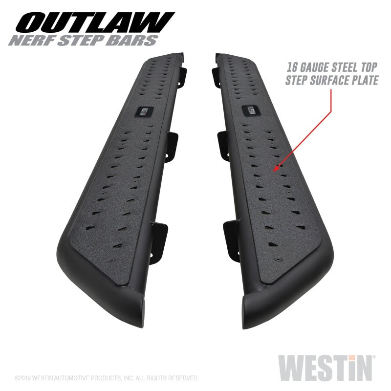 Westin 15-19 Ford F-150 SuperCrew / 17-19 Ford F-250/350 Crew Cab Outlaw Nerf Step Bars 58-53945 58-53945 Photo - Unmounted