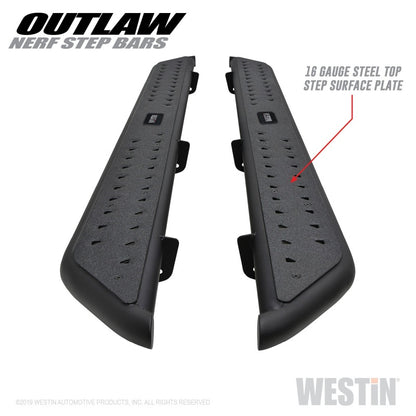 Westin 15-19 Ford F-150 SuperCrew / 17-19 Ford F-250/350 Crew Cab Outlaw Nerf Step Bars 58-53945 58-53945 Photo - Unmounted