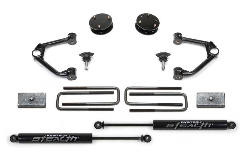 Fabtech Budget Lift System w/ Shock Stealth 2019 GM K1500 3.5 in. K1126M Photo - Primary