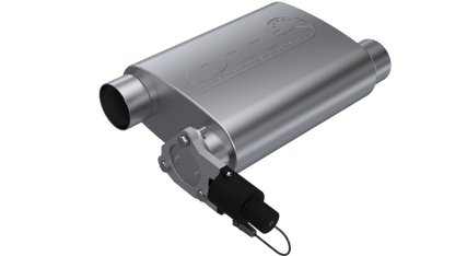 QTP 3in Weld-On 304SS Screamer Muffler w/Bolt-On QTEC Electric Cutout 13300C 13300C Photo - Primary